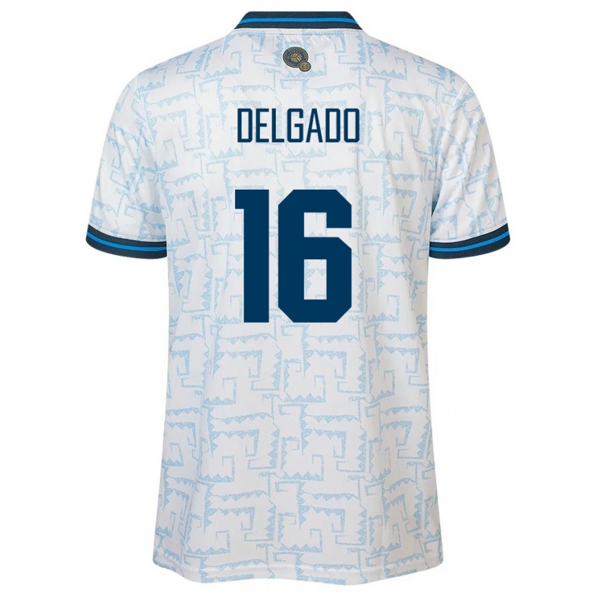 Kids Football El Salvador Vasthy Delgado #16 White Away Jersey 24-26 T-Shirt