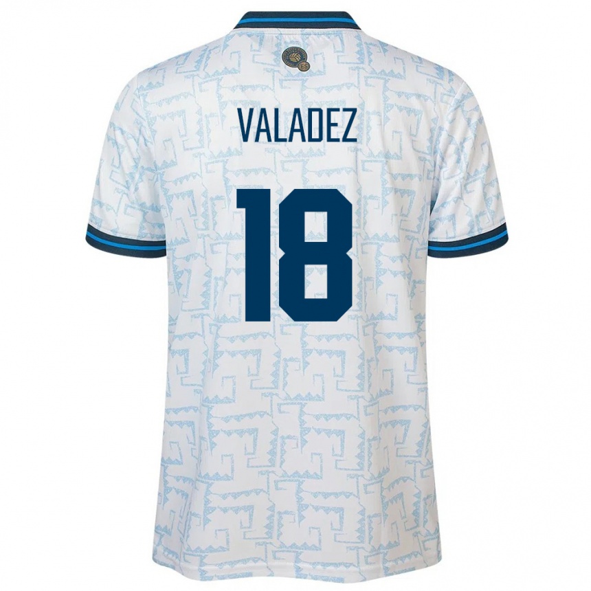 Kids Football El Salvador Samantha Valadez #18 White Away Jersey 24-26 T-Shirt