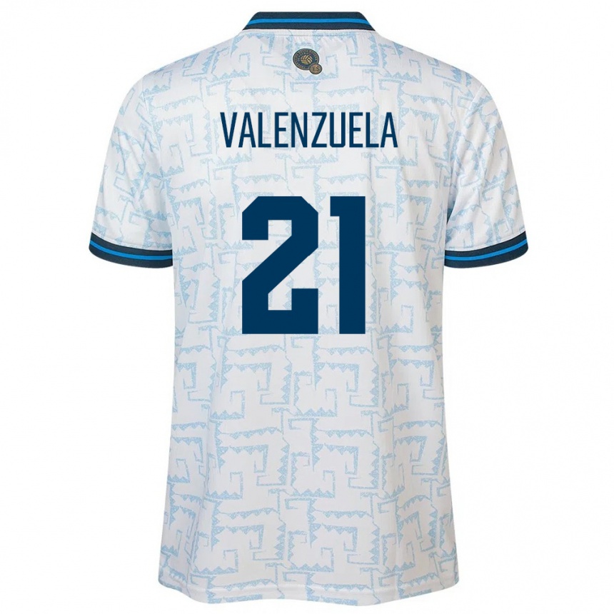 Kids Football El Salvador Ana Valenzuela #21 White Away Jersey 24-26 T-Shirt