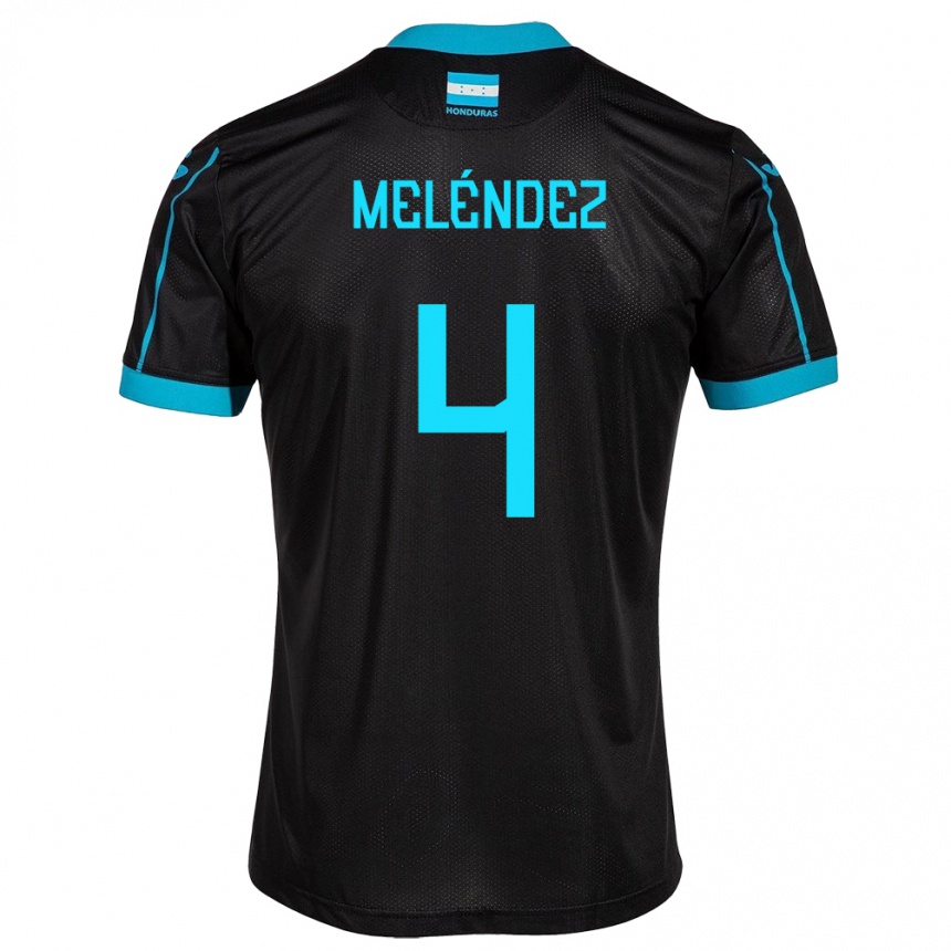 Kids Football Honduras Carlos Meléndez #4 Black Away Jersey 24-26 T-Shirt