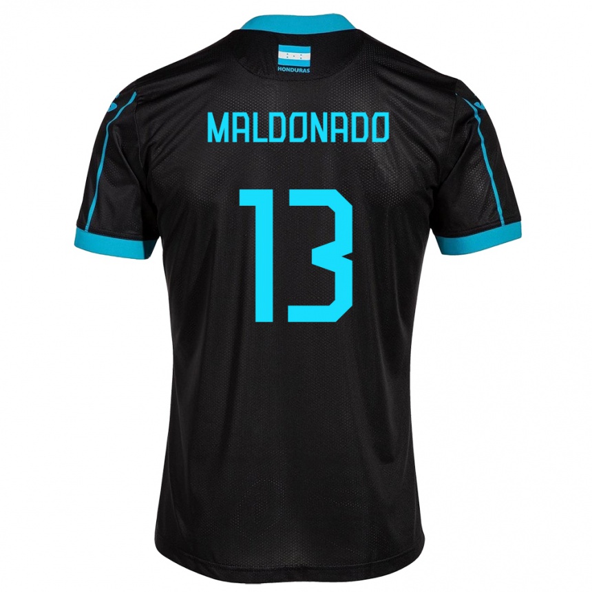 Kids Football Honduras Edwin Maldonado #13 Black Away Jersey 24-26 T-Shirt