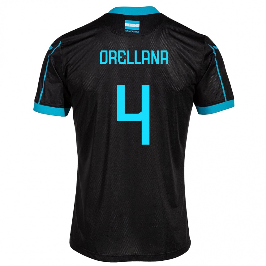 Kids Football Honduras André Orellana #4 Black Away Jersey 24-26 T-Shirt