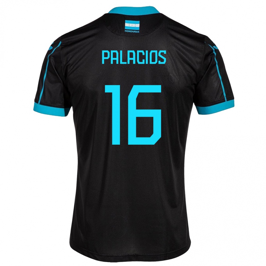 Kids Football Honduras Danilo Palacios #16 Black Away Jersey 24-26 T-Shirt