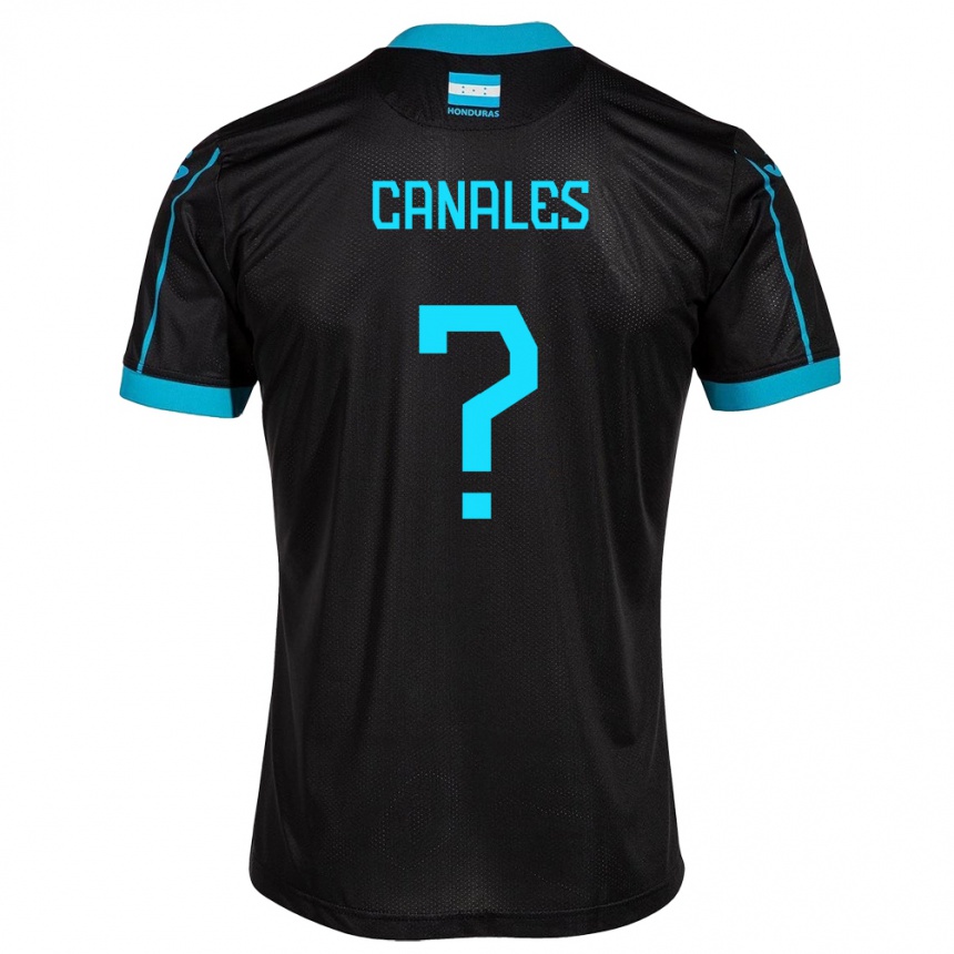 Kids Football Honduras Cristian Canales #0 Black Away Jersey 24-26 T-Shirt