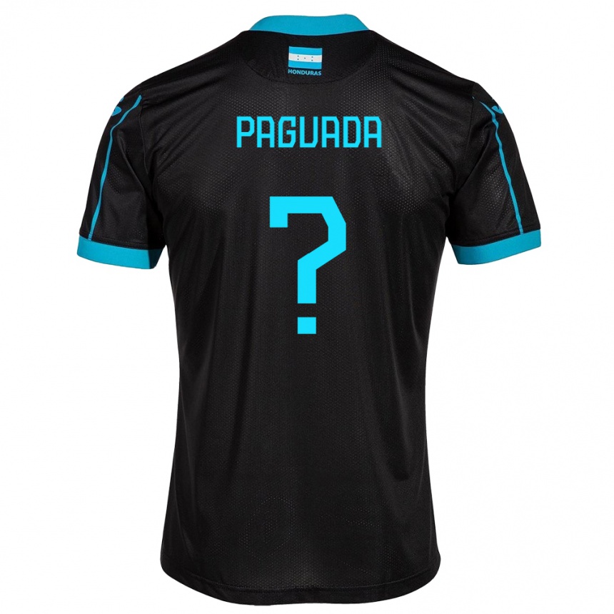 Kids Football Honduras Didier Paguada #0 Black Away Jersey 24-26 T-Shirt