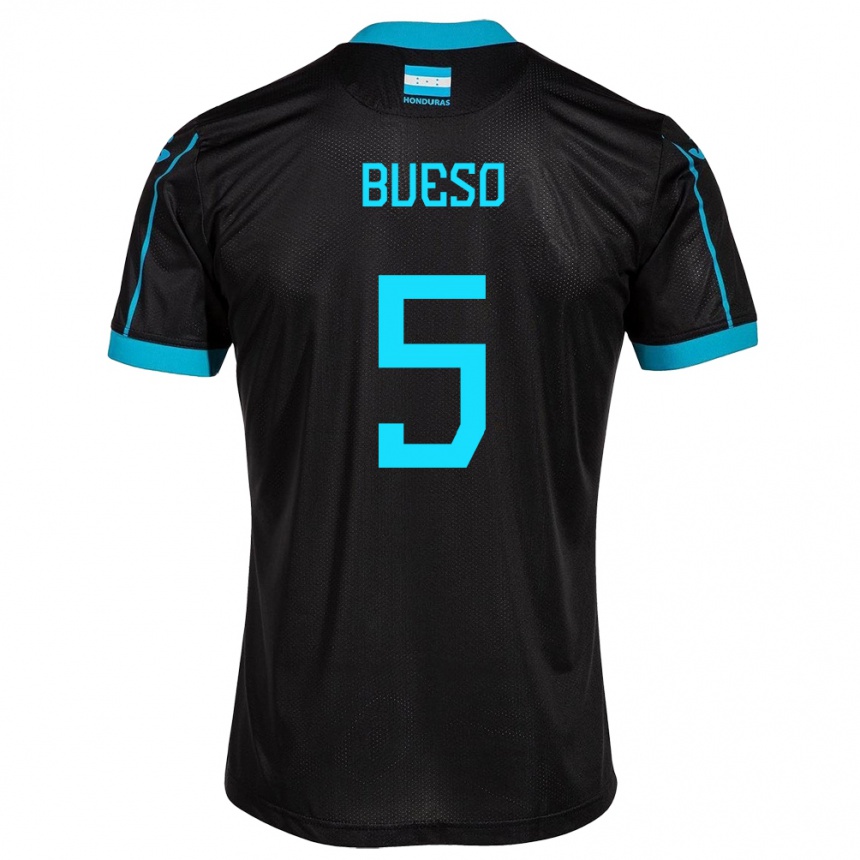 Kids Football Honduras Jonathan Bueso #5 Black Away Jersey 24-26 T-Shirt