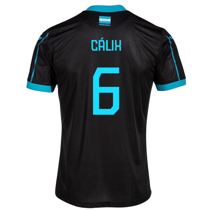 Kids Football Honduras Noel Cálix #6 Black Away Jersey 24-26 T-Shirt