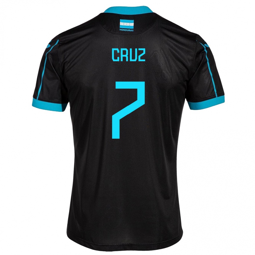 Kids Football Honduras Nixon Cruz #7 Black Away Jersey 24-26 T-Shirt