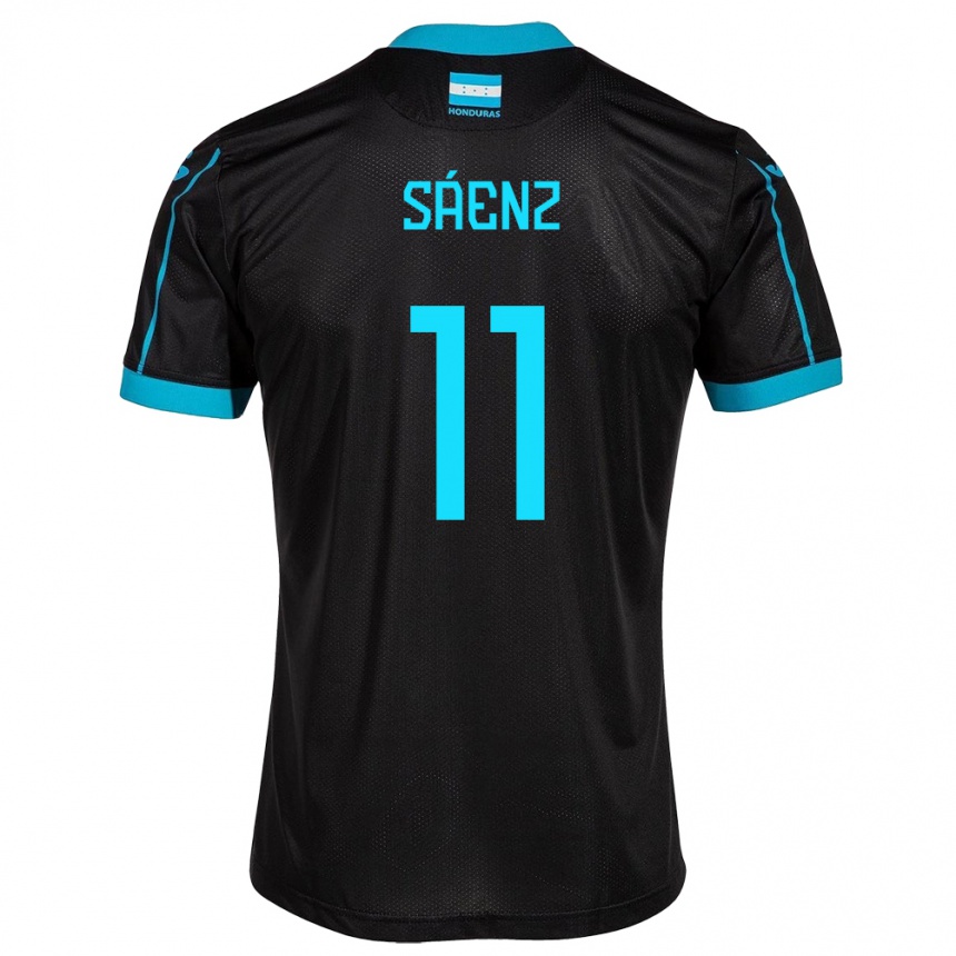 Kids Football Honduras Bryan Sáenz #11 Black Away Jersey 24-26 T-Shirt