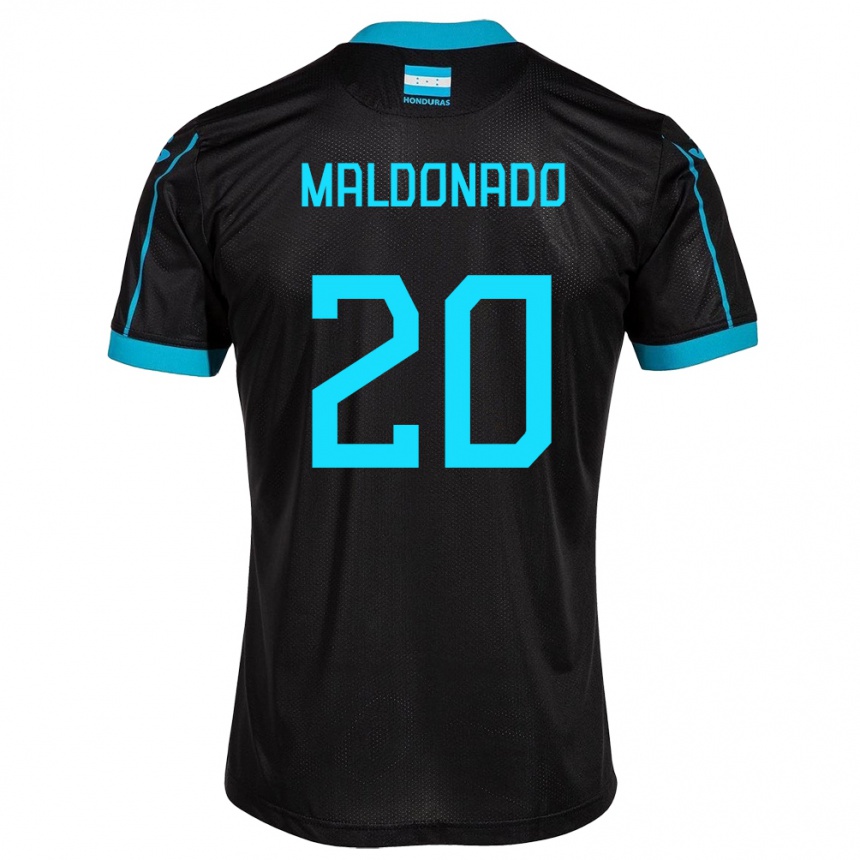 Kids Football Honduras Alessandro Maldonado #20 Black Away Jersey 24-26 T-Shirt