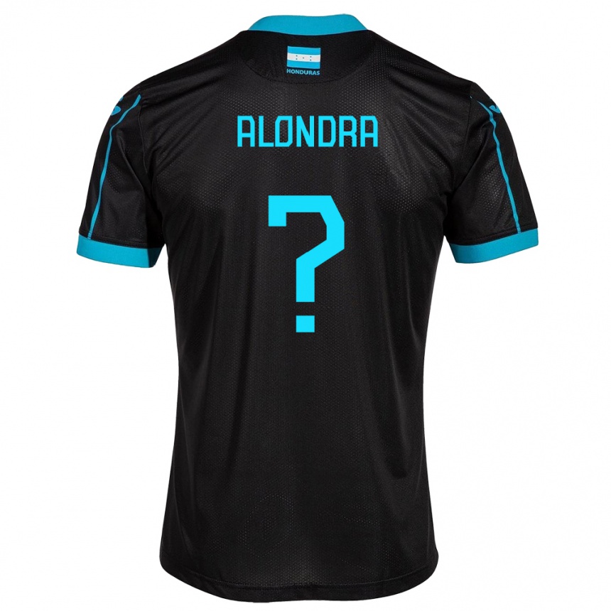 Kids Football Honduras Alondra Aguilar #0 Black Away Jersey 24-26 T-Shirt