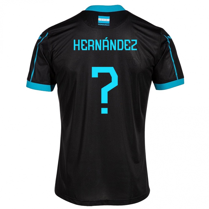 Kids Football Honduras Riccy Hernández #0 Black Away Jersey 24-26 T-Shirt