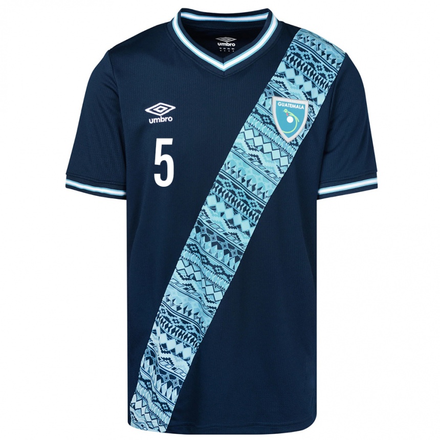 Kids Football Guatemala Elizabeth Estrada #5 Blue Away Jersey 24-26 T-Shirt