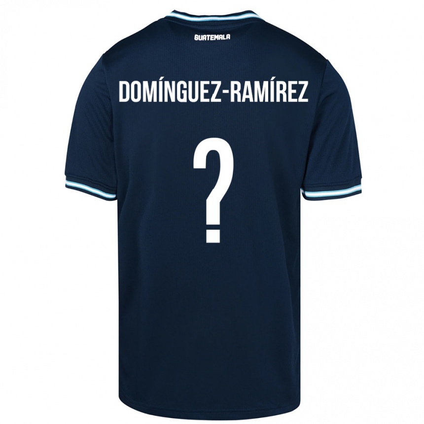 Kids Football Guatemala Marco Domínguez-Ramírez #0 Blue Away Jersey 24-26 T-Shirt