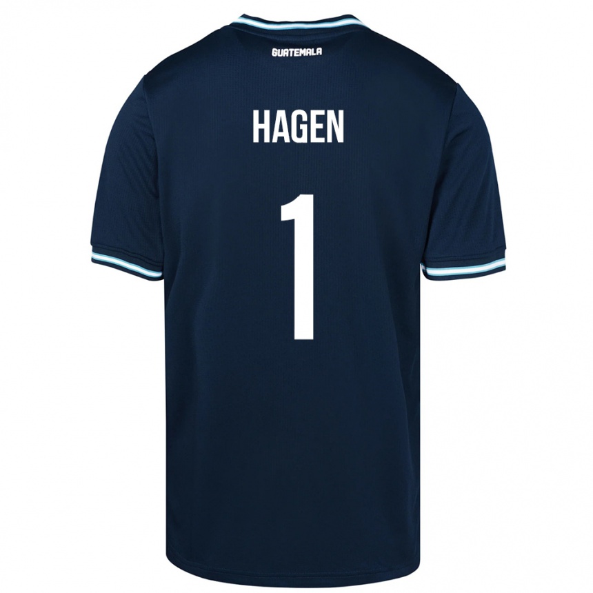 Kids Football Guatemala Nicholas Hagen #1 Blue Away Jersey 24-26 T-Shirt