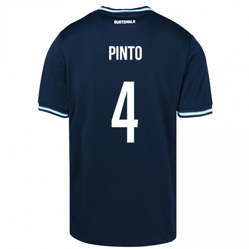 Kids Football Guatemala José Carlos Pinto #4 Blue Away Jersey 24-26 T-Shirt