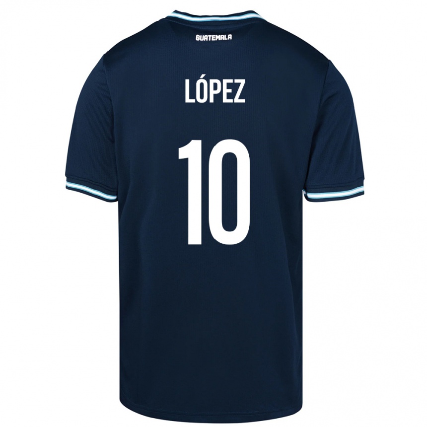 Kids Football Guatemala Antonio López #10 Blue Away Jersey 24-26 T-Shirt