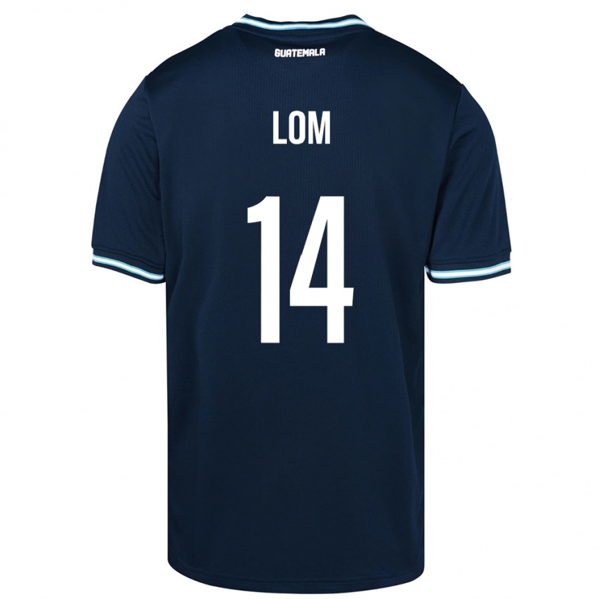 Kids Football Guatemala Darwin Lom #14 Blue Away Jersey 24-26 T-Shirt