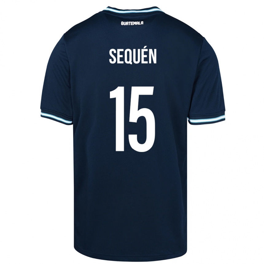 Kids Football Guatemala Marlon Sequén #15 Blue Away Jersey 24-26 T-Shirt