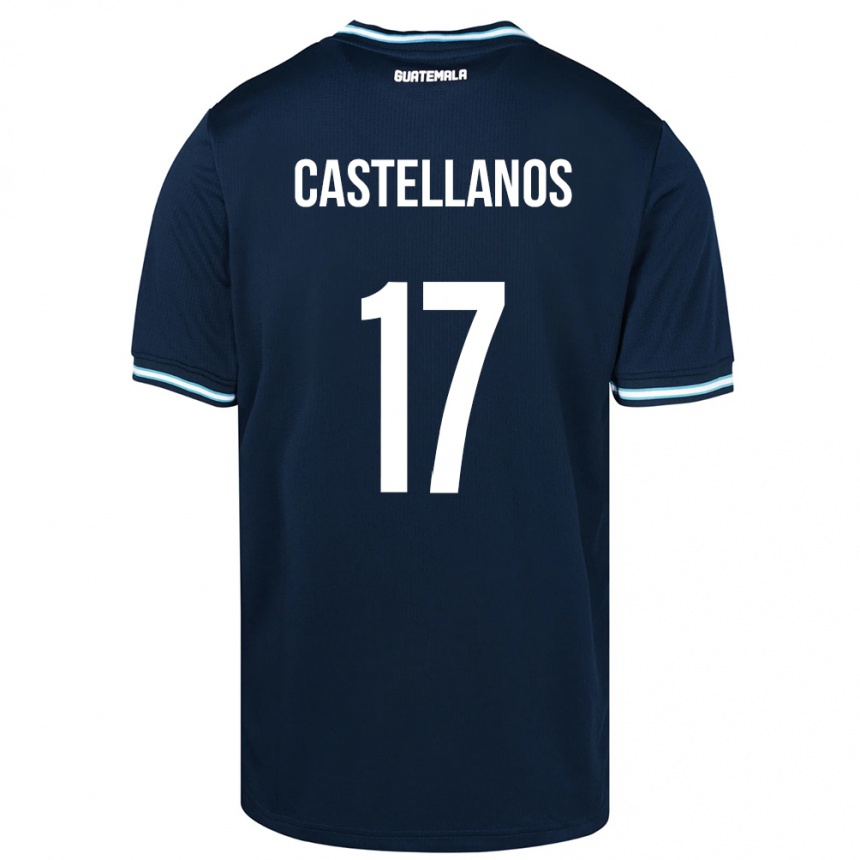 Kids Football Guatemala Óscar Castellanos #17 Blue Away Jersey 24-26 T-Shirt