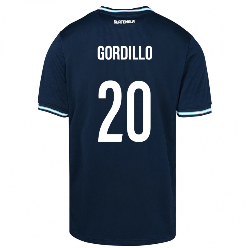 Kids Football Guatemala Gerardo Gordillo #20 Blue Away Jersey 24-26 T-Shirt