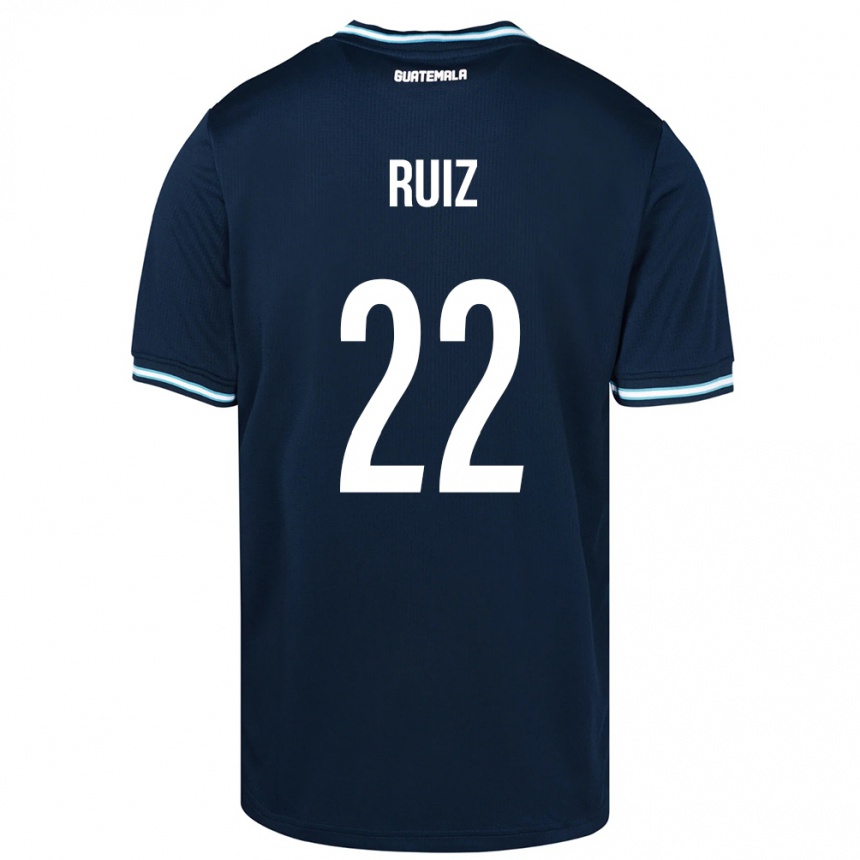 Kids Football Guatemala Kevin Ruiz #22 Blue Away Jersey 24-26 T-Shirt