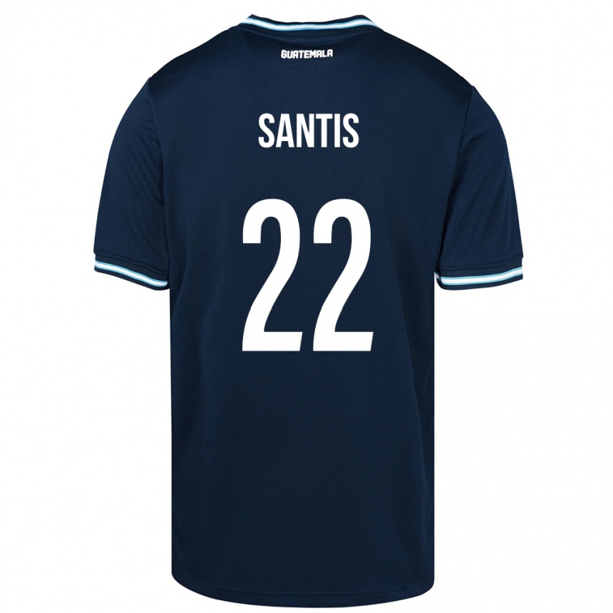 Kids Football Guatemala Diego Santis #22 Blue Away Jersey 24-26 T-Shirt