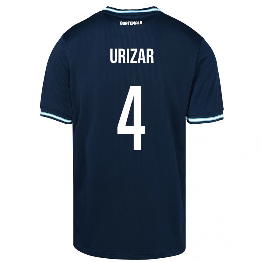 Kids Football Guatemala Jeshua Urizar #4 Blue Away Jersey 24-26 T-Shirt