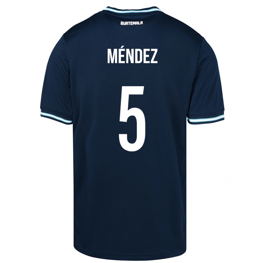 Kids Football Guatemala Diego Méndez #5 Blue Away Jersey 24-26 T-Shirt