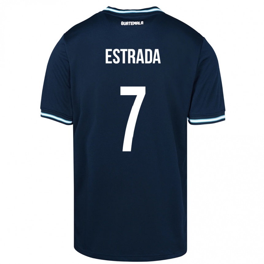 Kids Football Guatemala Javier Estrada #7 Blue Away Jersey 24-26 T-Shirt