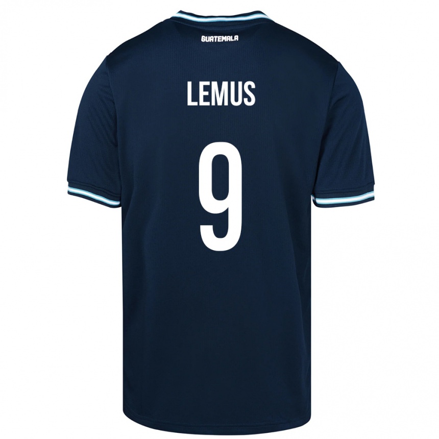 Kids Football Guatemala Erick Lemus #9 Blue Away Jersey 24-26 T-Shirt