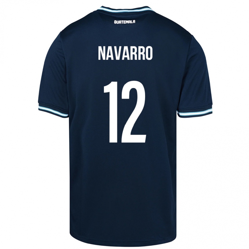 Kids Football Guatemala Kenderson Navarro #12 Blue Away Jersey 24-26 T-Shirt