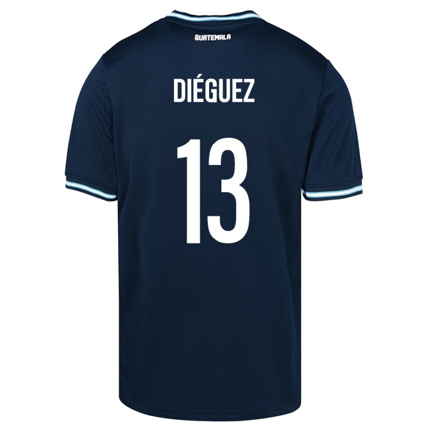 Kids Football Guatemala Jonathan Diéguez #13 Blue Away Jersey 24-26 T-Shirt