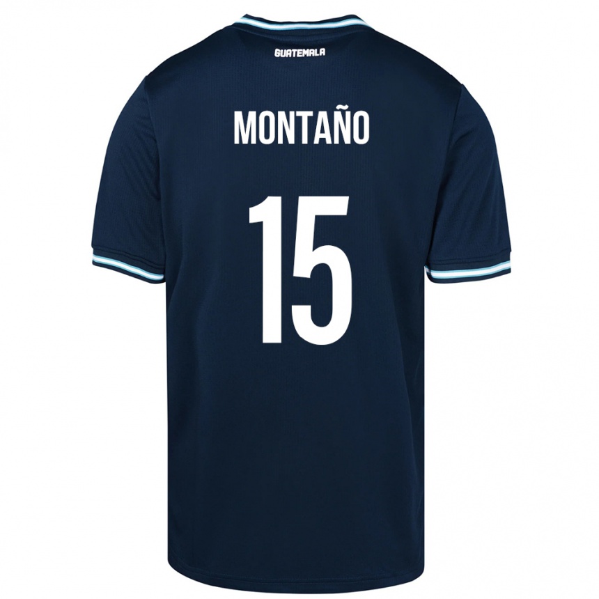 Kids Football Guatemala Figo Montaño #15 Blue Away Jersey 24-26 T-Shirt