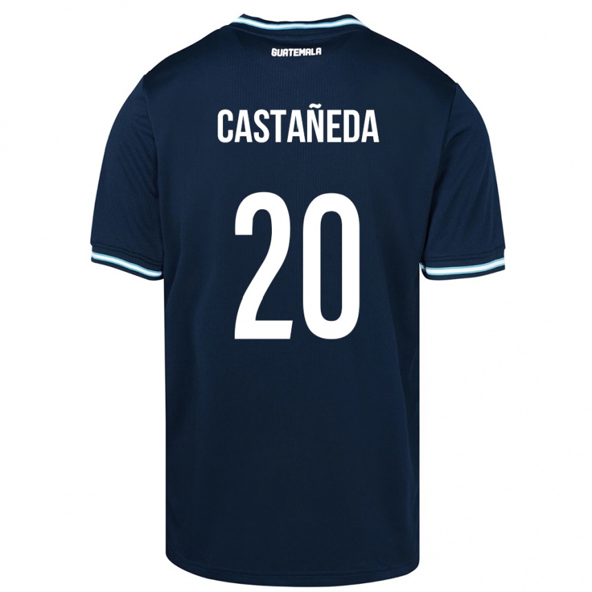 Kids Football Guatemala Brayam Castañeda #20 Blue Away Jersey 24-26 T-Shirt