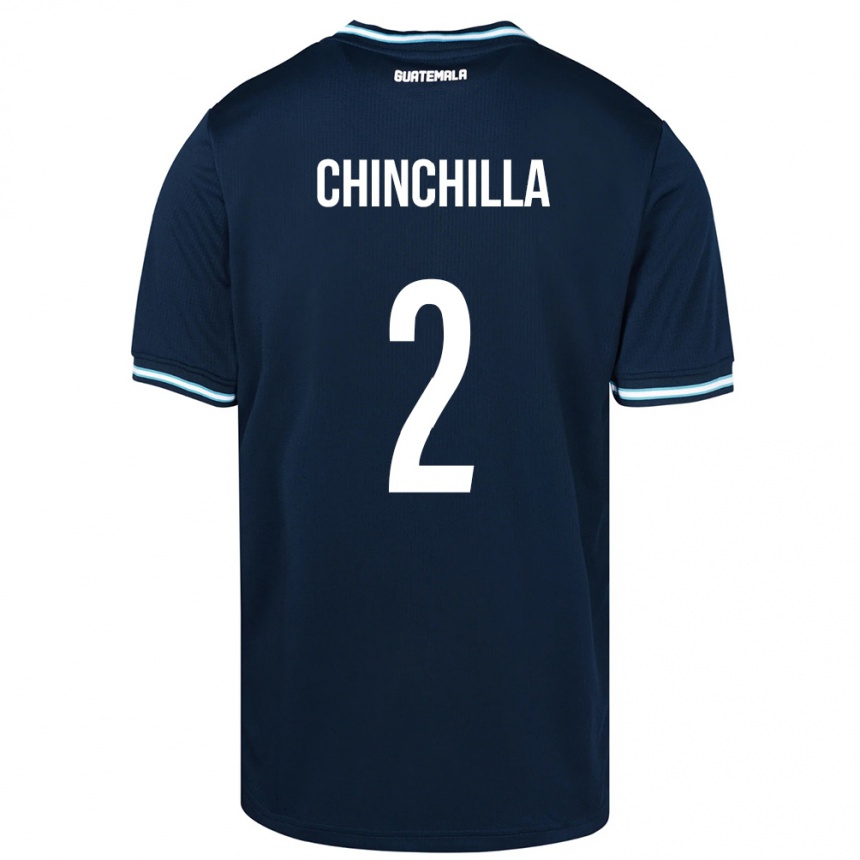 Kids Football Guatemala Nicolás Chinchilla #2 Blue Away Jersey 24-26 T-Shirt