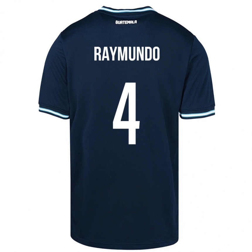 Kids Football Guatemala Cristopher Raymundo #4 Blue Away Jersey 24-26 T-Shirt