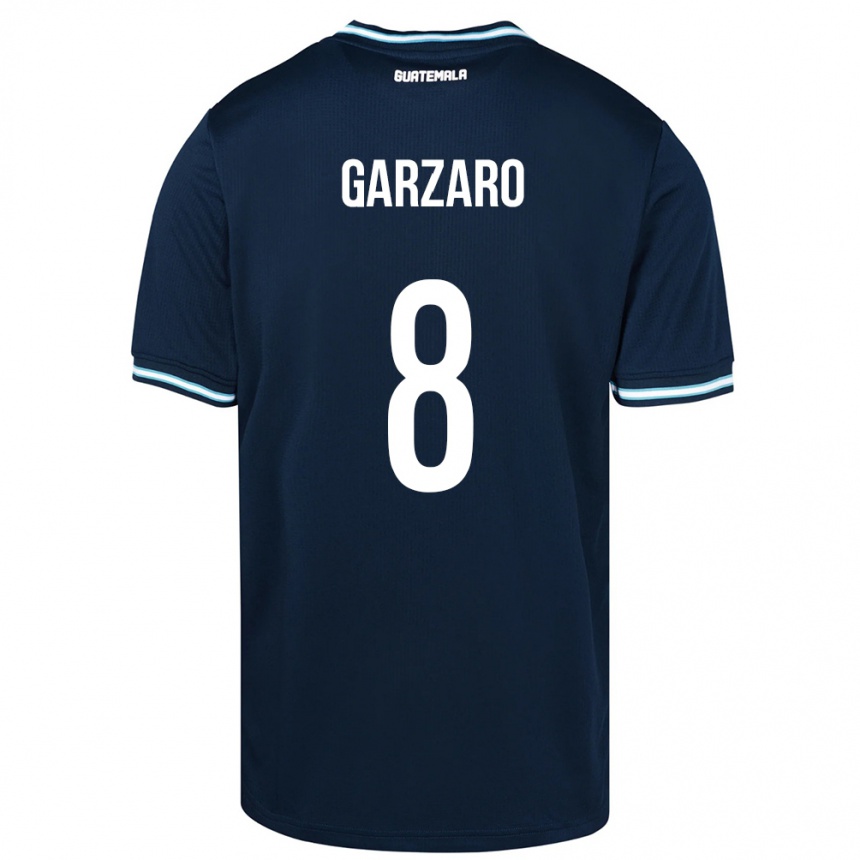 Kids Football Guatemala Santiago Garzaro #8 Blue Away Jersey 24-26 T-Shirt