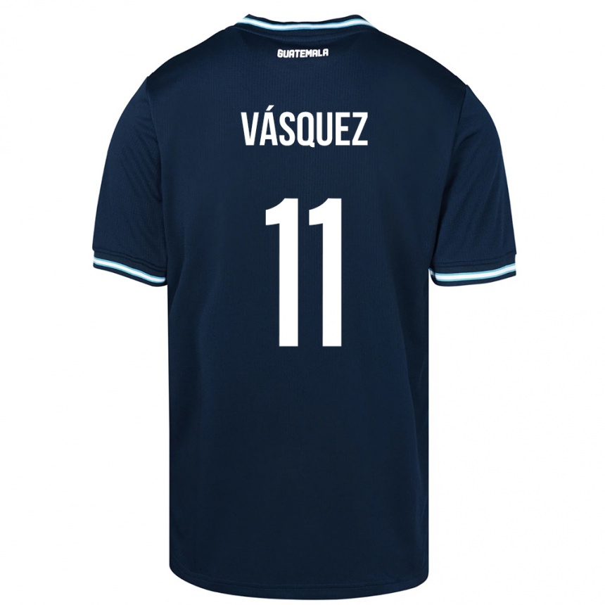 Kids Football Guatemala Gabino Vásquez #11 Blue Away Jersey 24-26 T-Shirt
