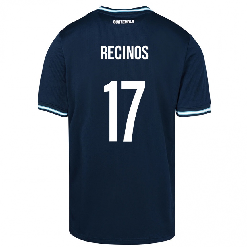 Kids Football Guatemala Antony Recinos #17 Blue Away Jersey 24-26 T-Shirt