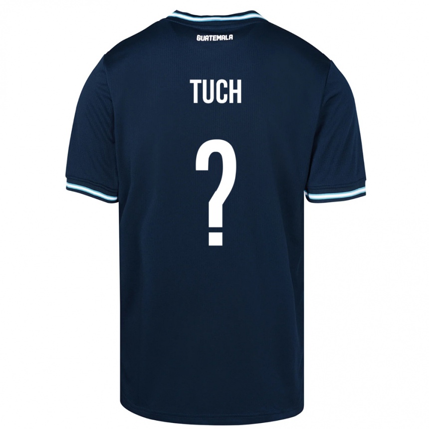 Kids Football Guatemala Lorenzo Tuch #0 Blue Away Jersey 24-26 T-Shirt