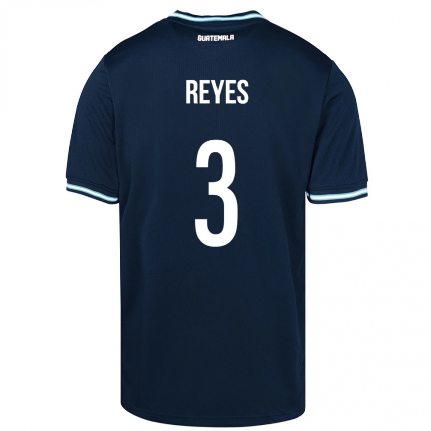 Kids Football Guatemala Martha Reyes #3 Blue Away Jersey 24-26 T-Shirt