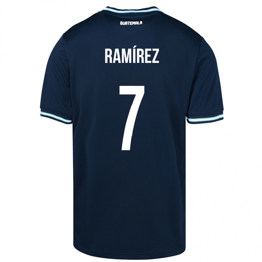 Kids Football Guatemala Leslie Ramírez #7 Blue Away Jersey 24-26 T-Shirt