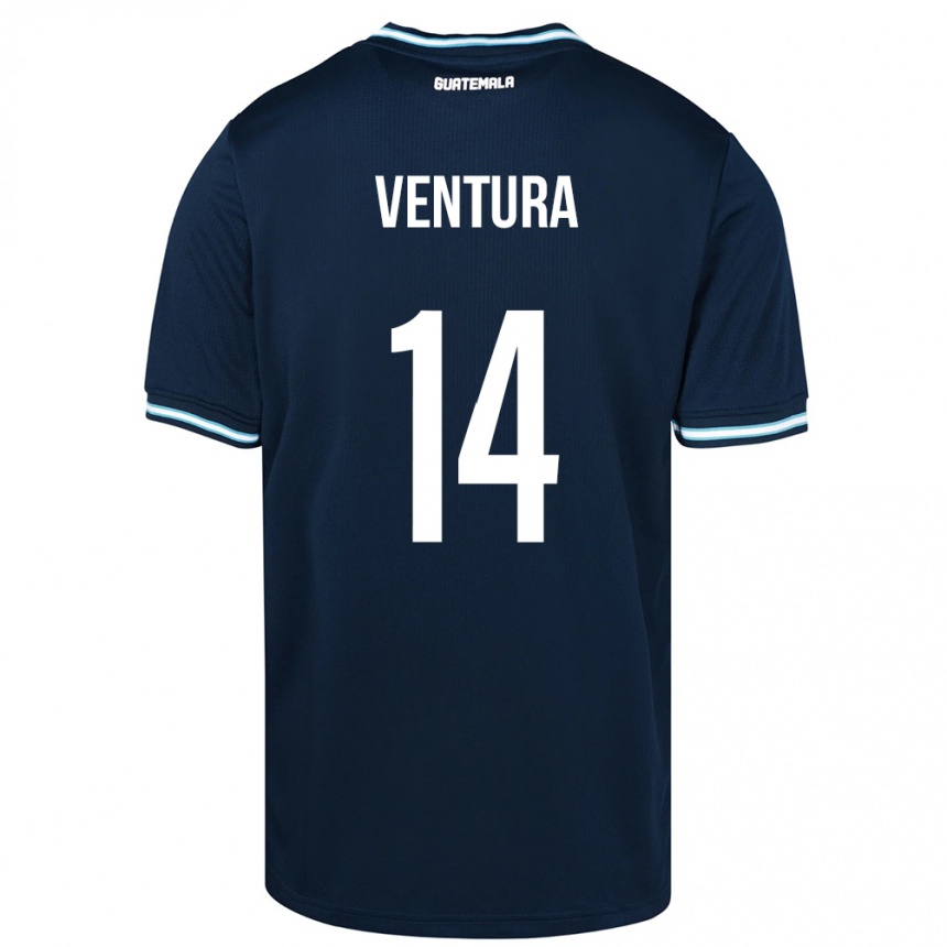 Kids Football Guatemala Madelyn Ventura #14 Blue Away Jersey 24-26 T-Shirt