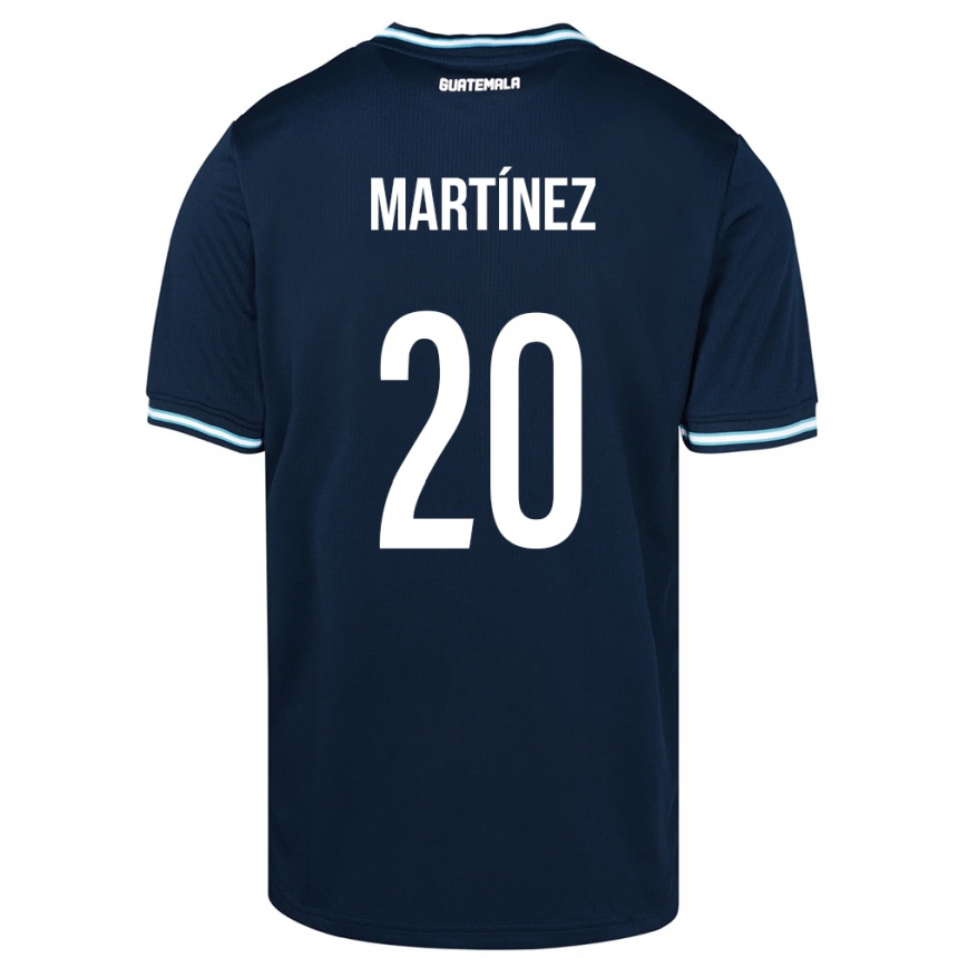 Kids Football Guatemala Ana Lucía Martínez #20 Blue Away Jersey 24-26 T-Shirt