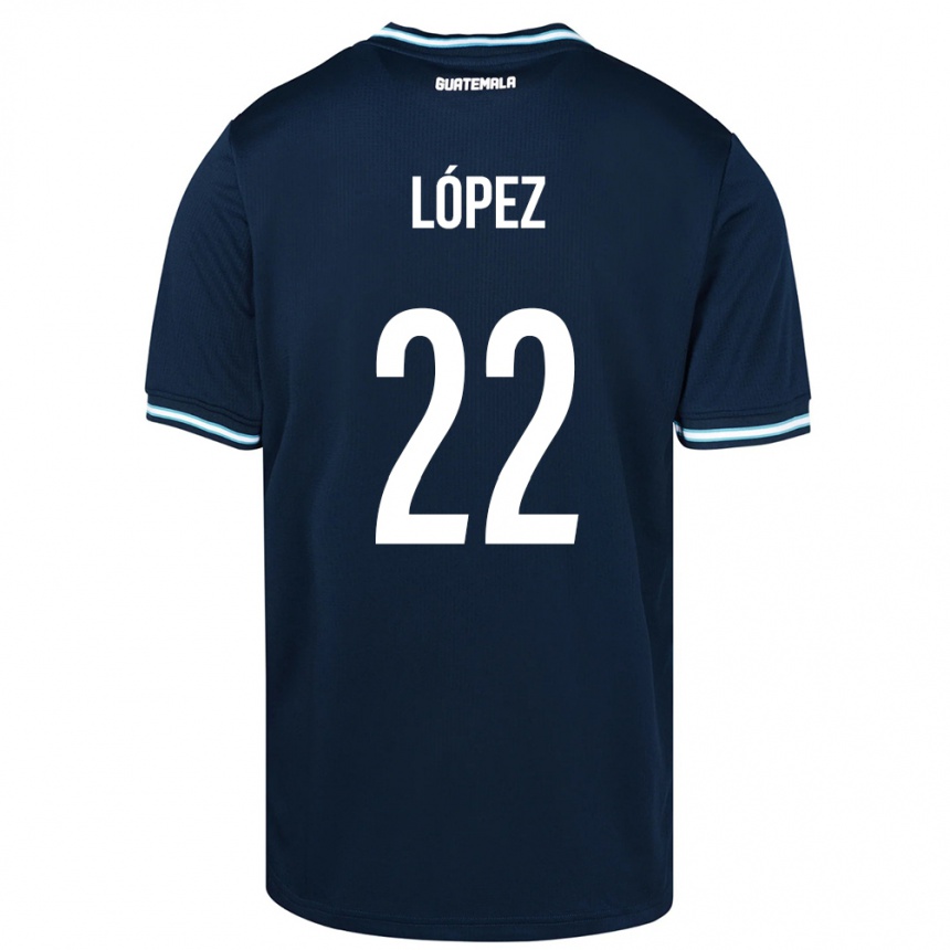 Kids Football Guatemala Whitney López #22 Blue Away Jersey 24-26 T-Shirt