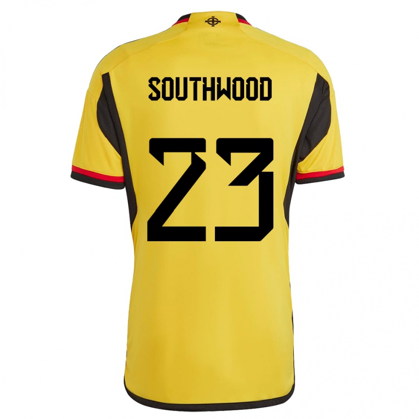 Kids Football Northern Ireland Luke Southwood #23 White Away Jersey 24-26 T-Shirt
