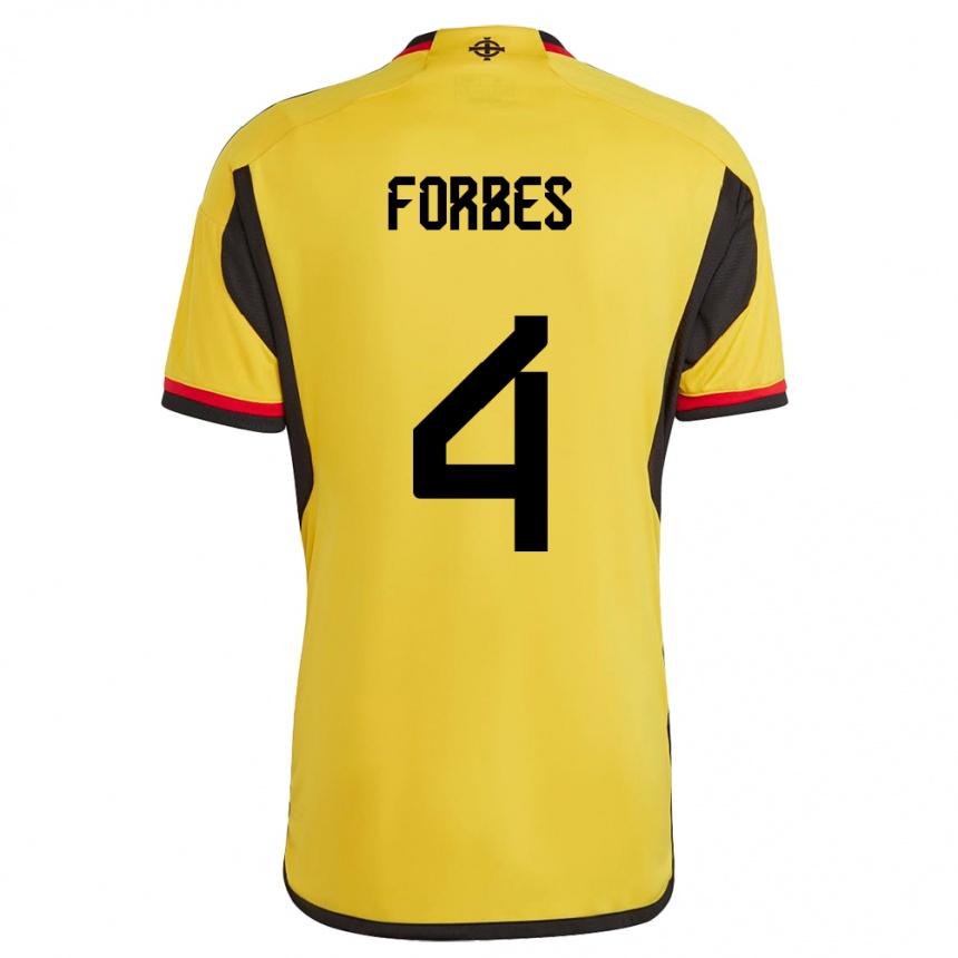 Kids Football Northern Ireland Michael Forbes #4 White Away Jersey 24-26 T-Shirt