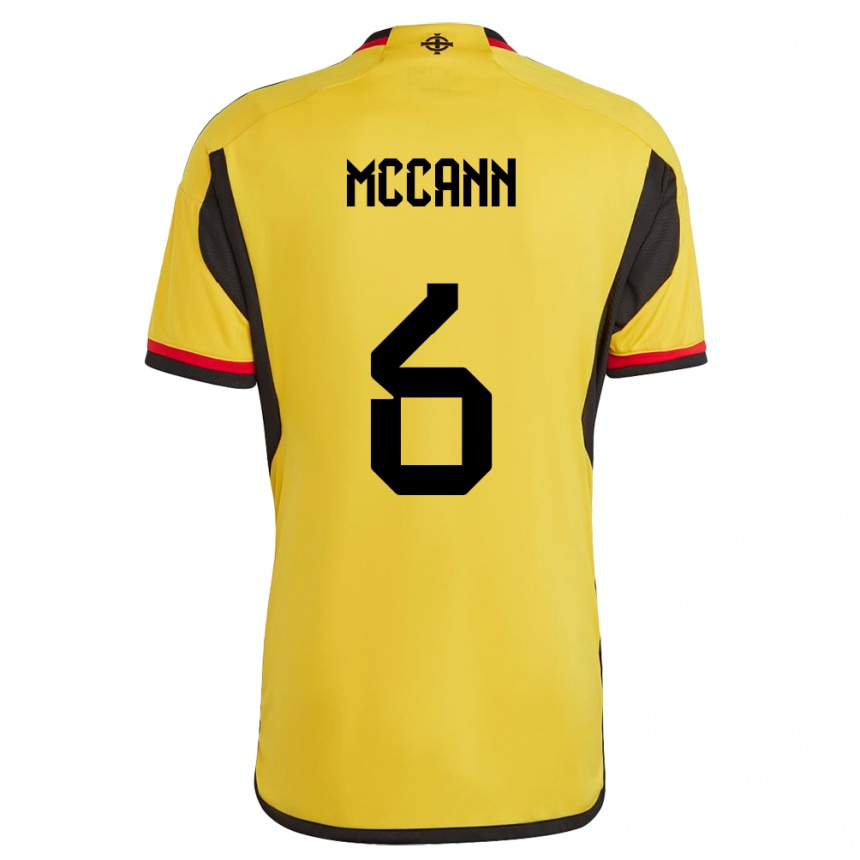Kids Football Northern Ireland Charlie Mccann #6 White Away Jersey 24-26 T-Shirt