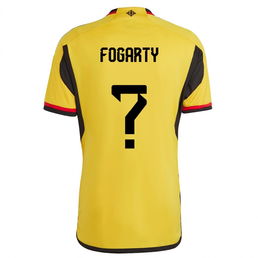 Kids Football Northern Ireland Tom Fogarty #0 White Away Jersey 24-26 T-Shirt